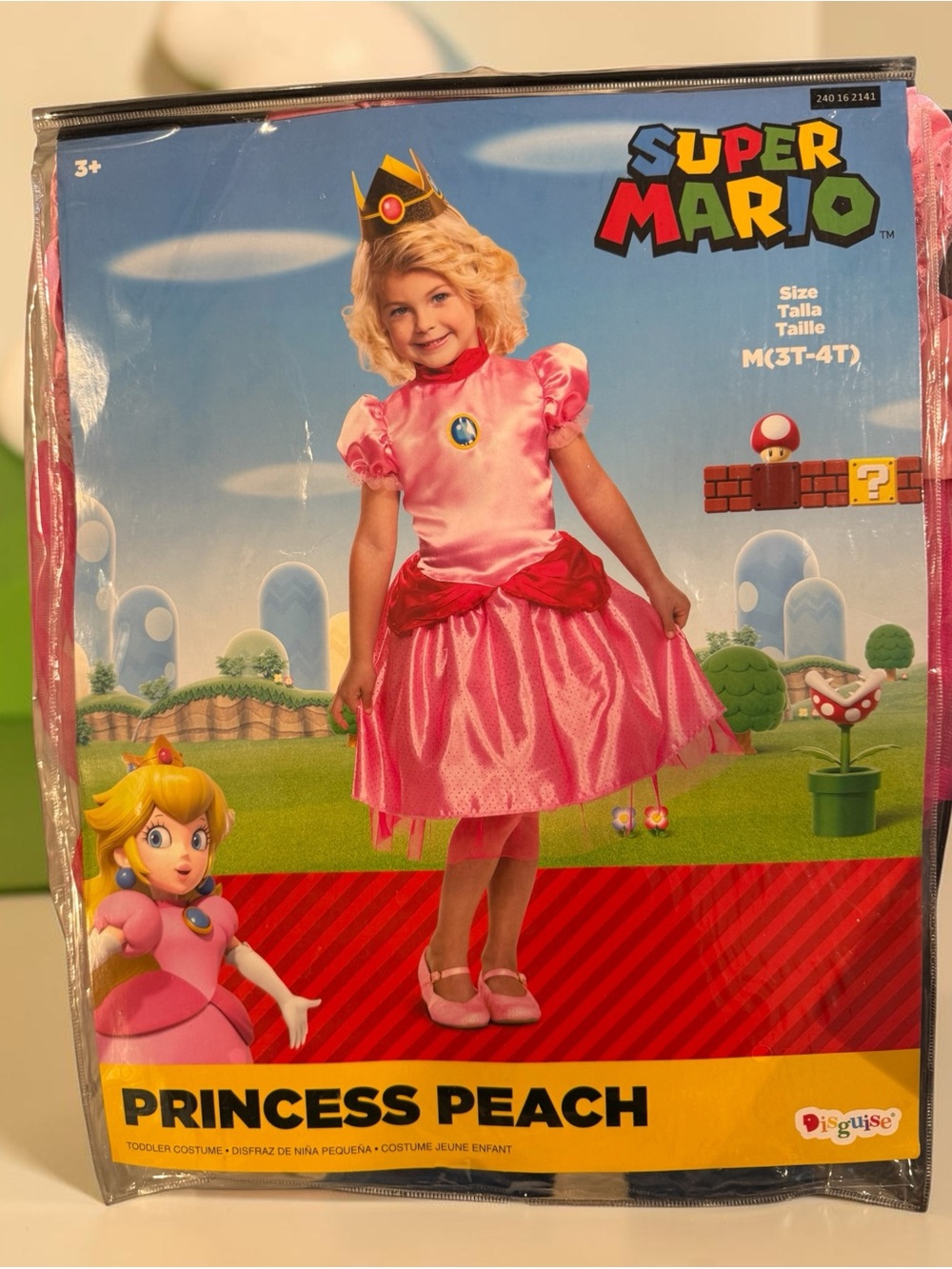 NEW “PRINCESS PEACH” SUPER NINTENDO COSTUME SZ MED (3t-4t) HALLOWEEN DRESS-UP